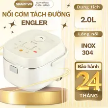 Nồi cơm điện tách đường ENGLER EL9102 dung tích 2L, 8 chức năng nấu, lòng nồi Inox 304 cao cấp.