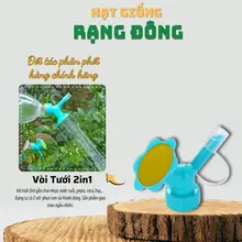 Đầu Vòi Tưới 2in1 Gắn Chai Nhựa - Dụng cụ tưới gắn chai nước 2 vòi tưới, tiện dụng, tiết kiệm - Hạt giống Rạng Đông