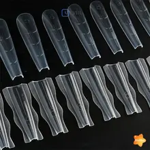 [KvJJL-t] 60 Chiếc Sandwich Dual Nail Form Quan Tài Hạnh Nhân Móng Tay Mẫu 15 Kích Thước Có Thể Tái Sử Dụng Trên Đáy Hình Thức Móng Tay Nghệ Thuật Nối Dài Top Khuôn Đáy Khuôn Mới