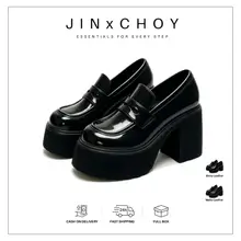 Hàn Quốc Hàn Quốc Y2K Phong Cách Cao Gót Mary Jane Giày Nữ Phù Hợp Với Đế Dày Đen Giày Da Nhỏ Da PU Thoáng Khí Mũi Tròn Cao Gót Giày Đơn Nhỏ Retro JK Da Đen Pháp Cao Gót Nữ Công Sở Nhà Máy Sinh Viên Giá Bán Buôn