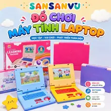 Đồ chơi máy tính laptop , máy tính bảng có chuột kèm đèn led phát nhạc giúp bé tránh xa điện thoại