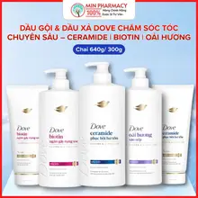 Dầu Gội & Dầu Xả Dove Chăm Sóc Tóc Chuyên Sâu – Ceramide | Biotin | Oải Hương