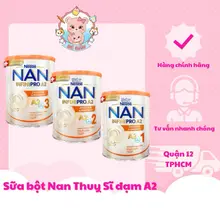 Sữa bột Nan Infinipro A2 Thuỵ Sĩ 800g số 1,2,3 chứa đạm A2 hỗ trợ tiêu hoá