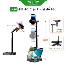 TNW H16 Giá Đỡ Điện Thoại Để Bàn，tùy chỉnh cao độ từ 30 đến 45cm, góc quay，Quay Video Và Livestream