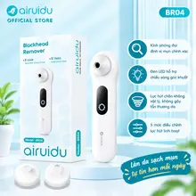 Airuidu Máy Hút Mụn Đầu Đen 5 Mức Lực Hút Đèn LED Làm Sạch Lỗ Chân Lông Hút Mụn Cám Đầu Silicone Mềm Sạc Type-C BR04
