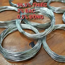 15 mét dây hàn thiếc không chì.có bạc mối hàn bền ALMIT 34- siêu tốt.bóng. nhẹ lửa. nhiệt thấp. có lõi flux 96.6%sn.3%Ag