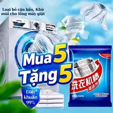 [Mua 5 tặng 5] Combo 10 Túi Bột Tẩy Lồng Máy Giặt, Vệ Sinh Máy Giặt Hiệu Quả Tiện Lợi