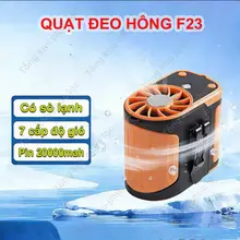 Quạt Mini Đeo Thắt Lưng F23 Có Sò Lạnh, Động Cơ Không Chổi Than Dung Tích Pin 20000mAh Chạy Liên Tục 14-35H