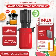 Máy Ép Chậm Nguyên Quả Vắt Cam Premium Max 3S Lazychef, Máy Làm Kem, Bảo Hành Chính Hãng 12 tháng