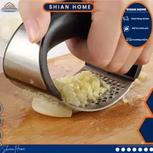 【giá sỉ】  Dụng cụ dập tỏi, ép tỏi, nghiền tỏi inox, dụng cụ nghiền tỏi bằng thép không gỉ【Nghiền tỏi chữ D】【 T4 P27 A0 】
