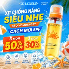 Kem Chống Nắng Dạng Xịt ICE LERSKIN SPF 50+ PA+++ 90ml Dưỡng Ẩm & Nuôi Dưỡng Nhẹ Mỏng & Thoáng Khí Bảo Vệ Cao Khỏi Tia UV Chống Nước Tiện Lợi Có thể thoa lại bất cứ lúc nào Không gây bết dính