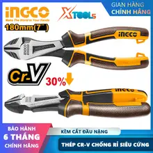 Kềm cắt đa năng INGCO HHHDCP28180 kìm cắt dây điện size 7-8 inch, tay cầm 2 màu, kìm cắt thép, kìm cắt sắt, tuốt dây