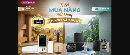 AEONESHOP Last Cooling Days – Voucher Điện Máy Đến 480K