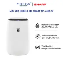 Máy lọc không khí Sharp FP-J40E-W - Diện tích 30m² - Công nghệ Plasmacluster Ion - Bảo hành 12 tháng