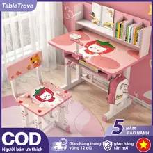 TableTrove Bộ bàn ghế học sinh Bàn ghế để bàn lớn 80cm có thể điều chỉnh độ cao