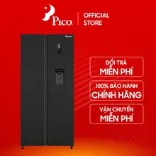 Tủ lạnh side by side CASPER Inverter 458lít RS-460PBW màu đen - Tủ lạnh lấy nước ngoài - Bảng điều khiển cảm ứng - 2024