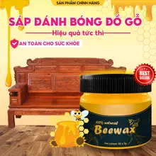 Sáp Ong Đánh Bóng Đồ Gỗ Sàn Gỗ BEEWAX 80gr, Sáp Tự Nhiên Làm Mới Phục Hồi Màu Gỗ Bàn Ghế Tủ Cửa Gỗ hàng mới