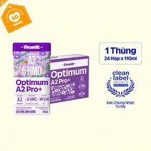 Thùng 24 Hộp Sữa Uống Dinh Dưỡng Vinamilk Optimum A2 Pro+ 110ml