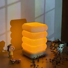 [ẢNH THẬT] Đèn bàn decor hiện đại họa tiết lưới, đèn trang trí phòng ngủ, decor góc làm việc, quà tặng sinh nhật