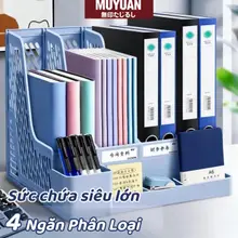 Giá Để Tài Liệu 4 Ngăn – Kệ Nhựa Đựng Sách Decor Bàn Học Cho Học Sinh, Sinh Viên