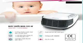 Review máy sưởi nhà tắm Korihome BHK-101-W: Giải pháp sưởi ấm an toàn