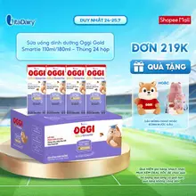 [THÙNG 24 HỘP] Sữa uống dinh dưỡng Oggi Gold Smartie phát triển trí não, hỗ trợ hấp thu - Hộp 110ml/180ml