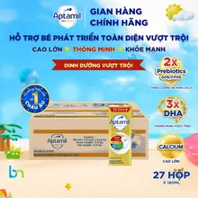 THÙNG SỮA DINH DƯỠNG UHT APTAMIL KID, APTAMIL SUPER GOLD 110ML, 180ML CÔNG THỨC ĐỘT PHÁ MỚI TỪ NUTRICIA
