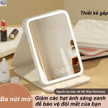 Gương trang điểm đèn LED cảm ứng 3 chế độ ánh sáng gấp gọn thông minh, thuận tiện mang đi chơi - du lịch