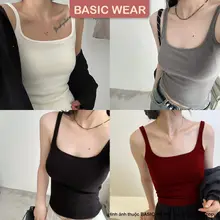 Áo Lót Bra Nữ Cotton Tăm 2 Dây Có Mút Nâng Ngực Thoáng Mát Co Giãn Túi Zip 1278