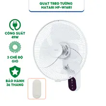 (MẪU MỚI 2026) Quạt treo tường Thái Lan Hatari HT-W16R1 có điều khiển - Bảo hành chính hãng 36 tháng