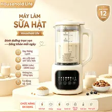 Máy Làm Sữa Hạt 1600ML - Tự làm sạch 8 chức năng Đậu khô Mài trực tiếp Không cần lọc, Đế chống dính bằng gốm, Hẹn giờ 24 giờ & Tự sạch – Để làm sữa đậu nành, nước ép ngô, máy xay thực phẩm cho bé súp