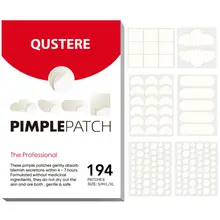 QUSTERE 194 Miếng Dán Mụn Hydrocolloid Cỡ Lớn – Miếng Dán Chăm Sóc Da Khuyết Điểm, Hỗ Trợ Hấp Thụ Dịch Tiết, Bảo Vệ Vùng Da, Phù Hợp Mọi Loại Da