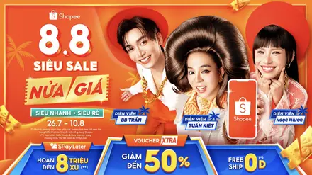 Shopee 8.8 Siêu Sale Nửa Giá – Săn Deal Cực Hời