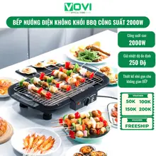 Bếp Nướng Điện Không Khói BBQ Gia Đình Công Suất 2000W Tiện Lợi Dễ Dàng lắp đặt và Sử dụng