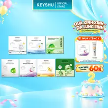 [TẶNG 2 MIẾNG MẶT NẠ]  Hộp Mặt Nạ KEYSHU 10 Miếng 30ML Dưỡng Ẩm, Làm Mềm Da, Hỗ Trợ Ngăn Ngừa Lão Hóa