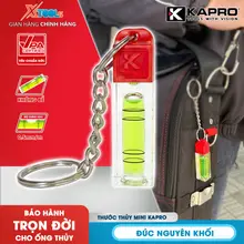 Thước thủy mini dạng móc khóa KAPRO 244 nhỏ gọn dễ bỏ túi, móc mang theo, kiếm tra cân bằng nhanh