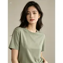 Áo thun nữ cổ tròn không in chất liệu cotton 100% thoáng mát, thấm hút mồ hôi, phong MÃ 07