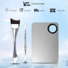 Combo Bộ Cọ Tán Kem Nền LUMILAX CTN01 Mềm Mịn Che Khuyết Điểm Hoàn Hảo, Tán Son Má Hồng Kẻ Mắt hồng