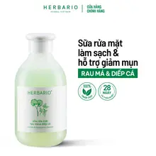 [BÁN CHẠY] - Sữa Rửa Mặt HERBARIO Rau Má & Diếp cá 200ml Sạch Da Giảm Mụn