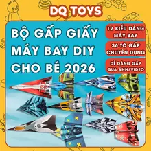 Bộ trò chơi gấp máy bay giấy Origami đồ chơi thủ công sáng tạo rèn luyện khéo léo 3D cao cấp DQ TOYS