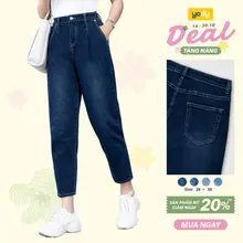 Quần Jean Nữ YODY Dáng Baggy Cạp Cao Co Giãn WCJE26A002