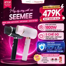 [GIÁ 317K TẠI LIVE SHOP] Máy sấy tóc nóng lạnh công suất cao Seemee, sấy khô và tạo kiểu nhanh chóng bảo vệ tóc, LIS