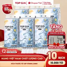 [MUA 10 TẶNG 10] Khăn giấy cao cấp Mộc an Topgia hàng Việt Nam 4 lớp tặng set 10 món chăm sóc cá nhân