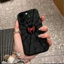 Dành Cho IPhone17 16 15 14 13 12 11 Pro MaxX XR XS MAX 7 8 PLUS Hoạt Hình Đơn Giản Người Nhện Cặp Đôi Vỏ Điện Thoại Mềm