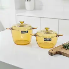 Bộ 2 nồi thủy tinh PHáp Visions 2.5 lít và 3.5 lít - Chính hãng, bảo hành 10 năm