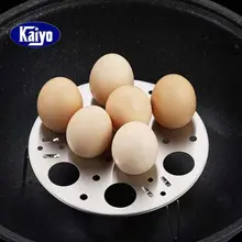 Kaiyo Giá trứng hấp Giỏ hấp chân cao bằng thép không gỉ, Giá đỡ trứng luộc gấp dày Máy hấp trứng bền