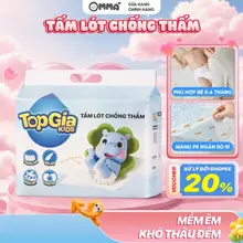 Tấm Lót Chống Thấm Thay Tã Bỉm Dùng Một Lần Topgiakids Cho Bé 35x45cm, Bịch 50 Miếng Lót Chống Thấm, Lót Phân Su