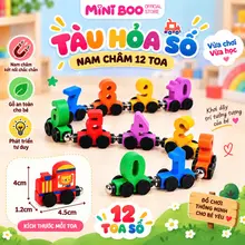 Tàu Hỏa Nam Châm Học Số TOKI CAT – Đồ Chơi Thông Minh Kích Thích Trí Não Bé