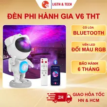 Đèn Phi Hành Gia V6 THT Mẫu Mới Nhất 2025 Đèn galaxy Chiếu Trần nhà Chiếu Sao Có Loa Bluetooth Đèn Decor Trang Trí Phòng