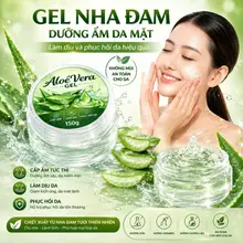 (tặng vitamin E )- GEL NHA ĐAM (ALOE VERA) cấp ẩm mát lạnh dưỡng da 150gr